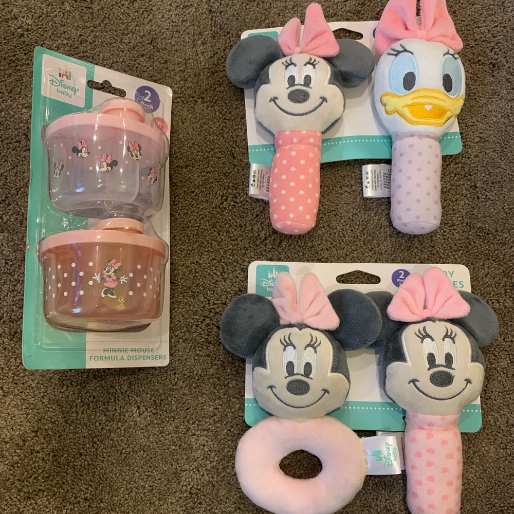 Baby rattles and formula dispensers